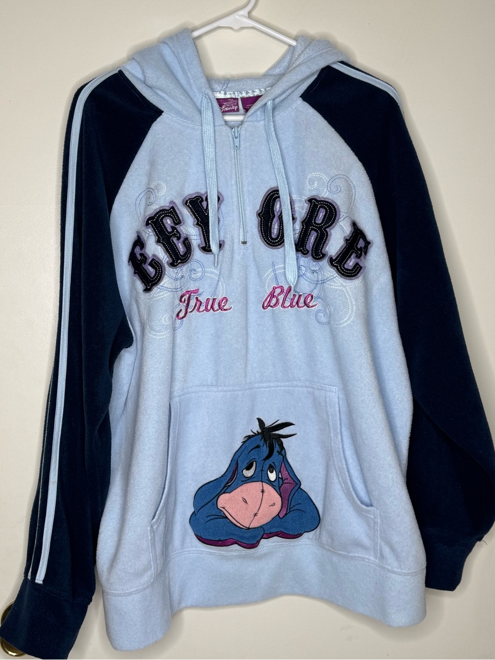 Disney Vintage Eeyore Half Zipped Hoddie - 2X